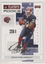 2007 Playoff NFL Playoffs Red Signatures 64/100 Dwayne Wright Rookie Auto RC 2k1