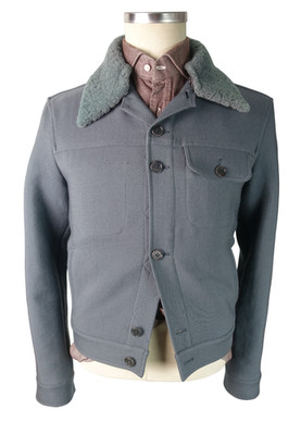 £1455 PAUL SMITH MAINLINE WOOL CHORE SHACKET SHEARLING COLLAR 38 48 MEDIUM