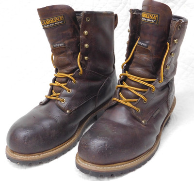 Carolina ~ Men's 8'' Brown Leather Logger Work Boot w/Steel Toe ~ Size 12 EE