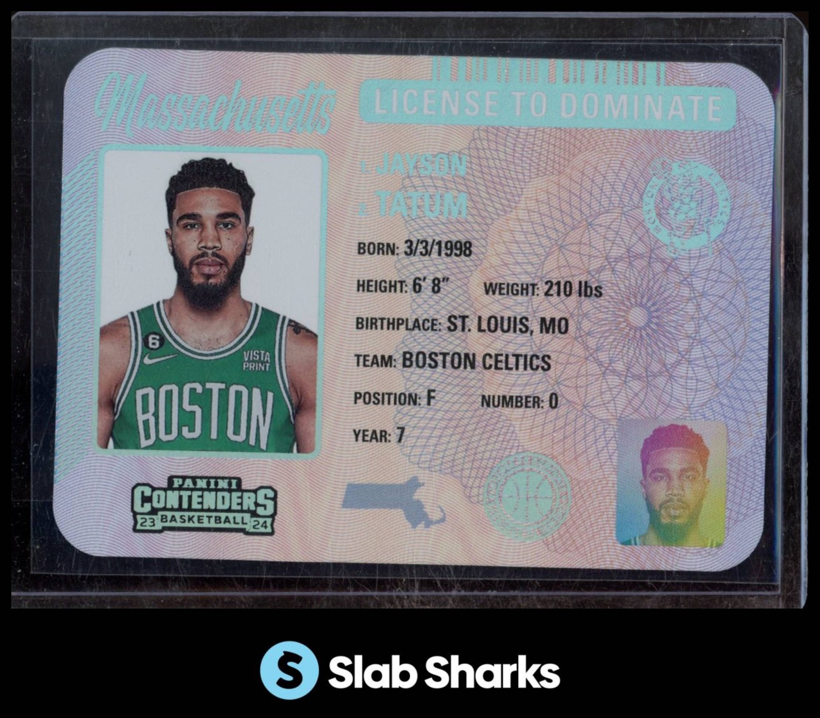 2023 PANINI CONTENDERS #8 JAYSON TATUM LICENSE TO DOMINATE