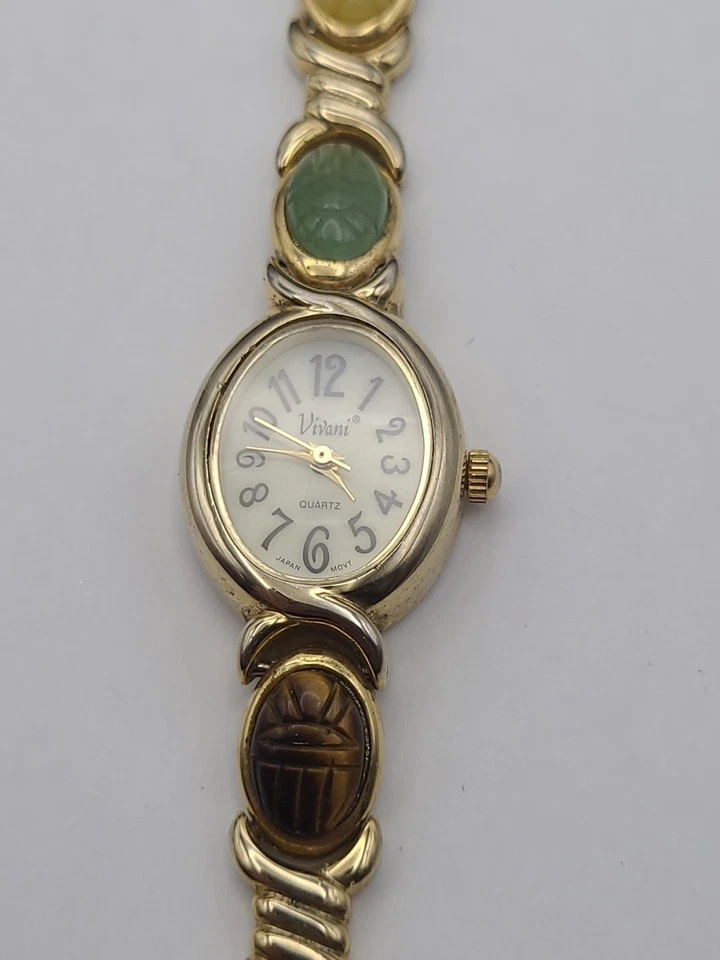 Vivani Damas Pulsera Tono Dorado Estilo Escarabajo Reloj Cuarzo Batería Nueva Funcionando Foto 2 de 4