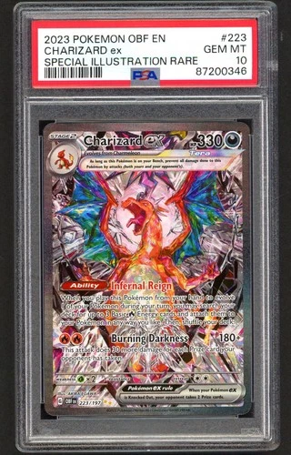 Pokemon Card - PSA 10 Charizard EX 223/197 - Obsidian Flames - GEM MT - PSA10