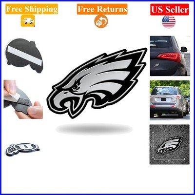 Philadelphia Eagles Chrome 3D Auto Emblem Sticker, Weather-Resistant