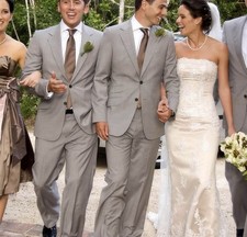 2Pcs Wedding Tuxedo Groom Bestmen Mens Suit Classic Party Casual Notch Lapel New