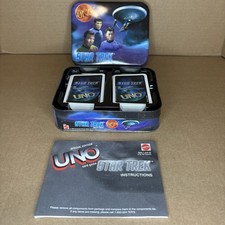 Star Trek Uno Special Edition with Collector Tin Card Game 1999 Complete Mattel