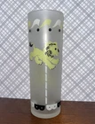 Vintage 50s Libbey Lion Carousel Merry-Go-Round Tom Collins Frosted Glass 7"