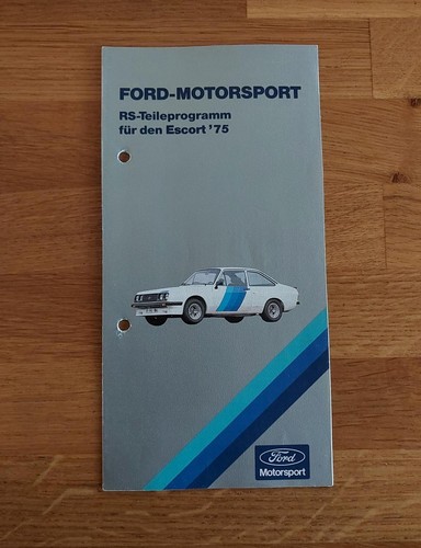 Ford - Motorsport RS-Teileprogramm für Ford Escort ´75 (November 1982)