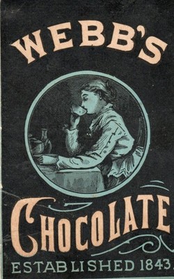 VTG Ephemera Trade Advertising Card J. Webb Chocolate Cocca Broma Milton MASS.