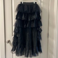 Red Valentino Black Tulle Skirt Size It40