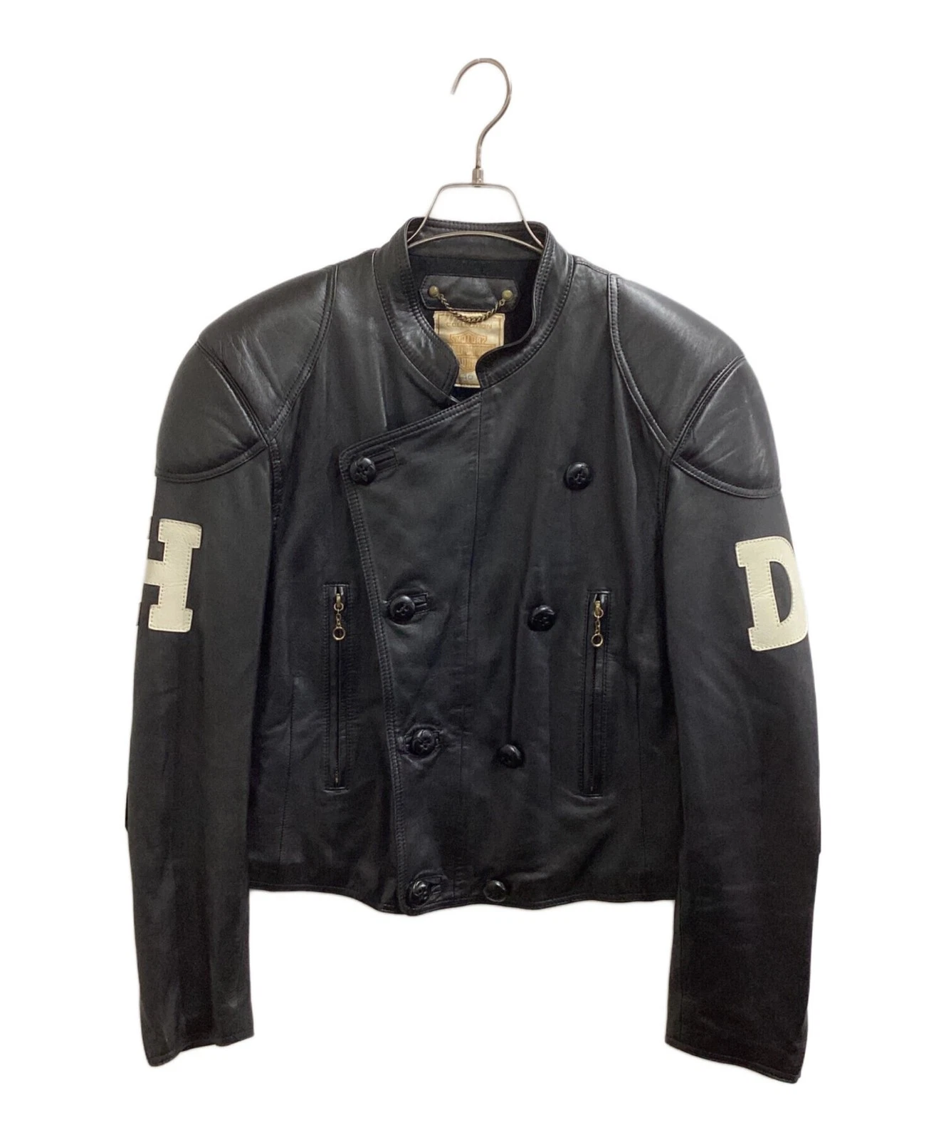 Harley-Davidson Sheepskin Leather Motorcycle Jacket Made in Japan Size 40 Black image 1