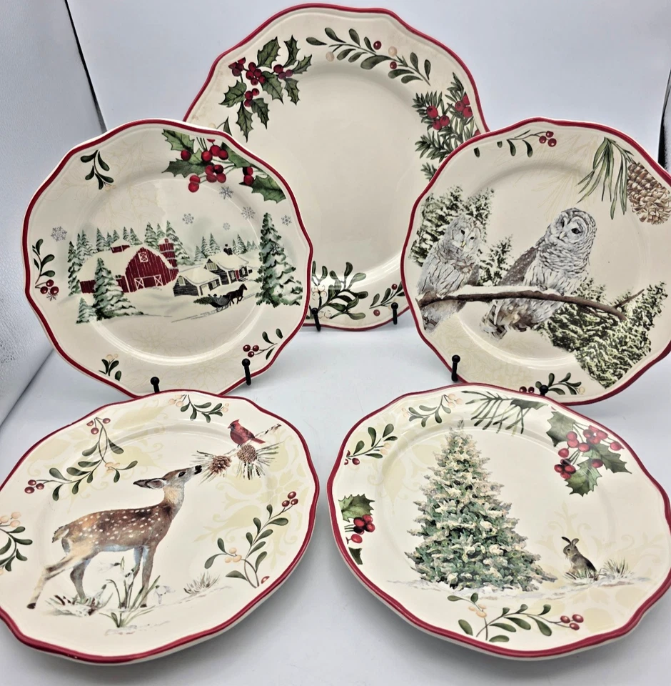 Better Homes & Gardens HERITAGE Winter Forest Dishware, Serving Ware, Tablecloth - Image 2 of 4