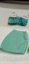 Barbie Fashion Favorites Outfit Green Floral Top Green Skirt No Doll