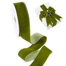 10 Yards Velvet Ribbon 1.5 inch Olive Green Velvet Single Face Vintage Satin ...