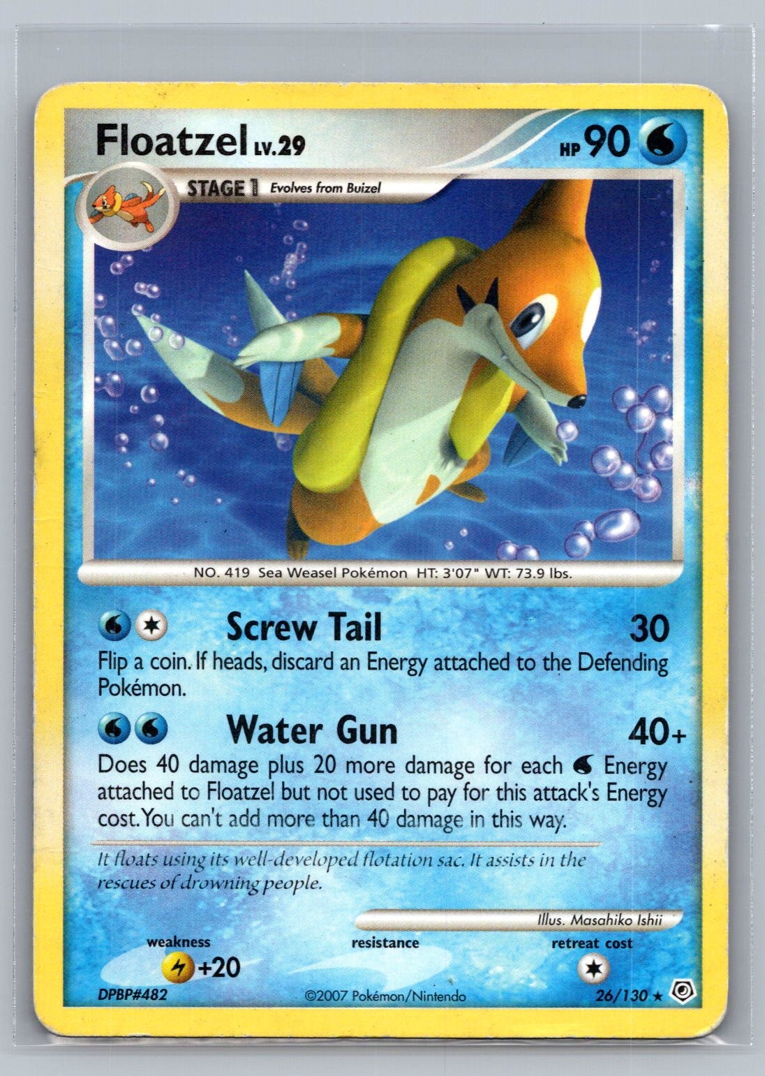 Pokemon TCG Diamond and Pearl Floatzel 26/130