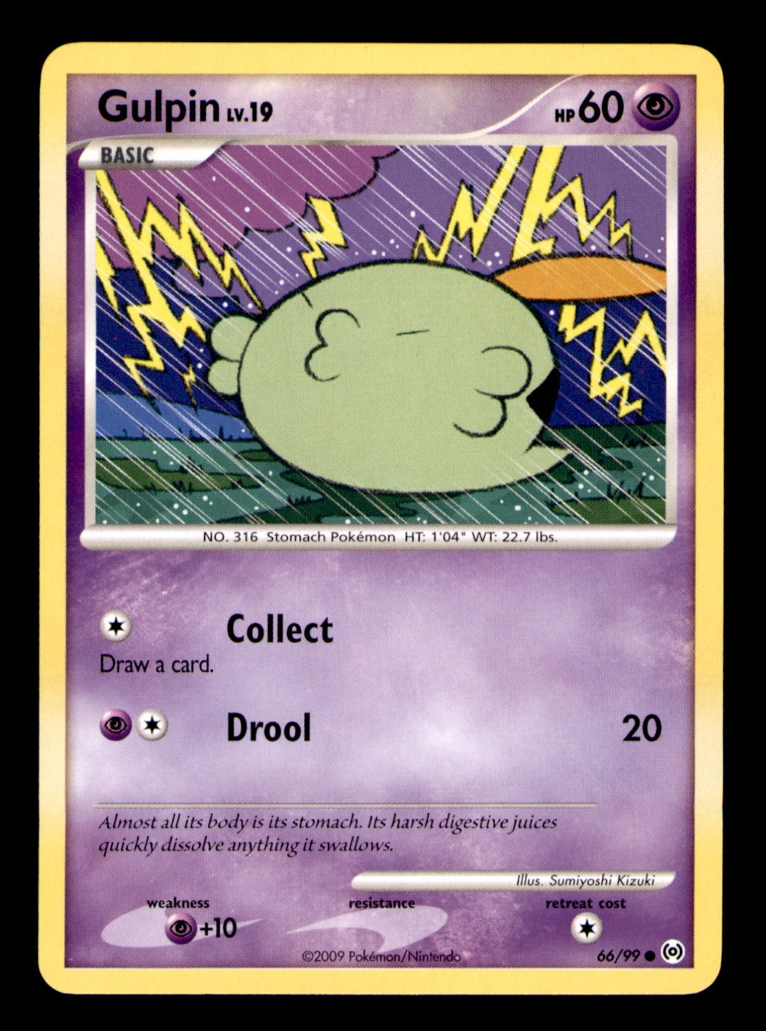 Gulpin 66/99 Common Arceus Pokemon Near Mint