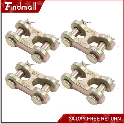 Findmall 4 Pcs 1/2 Inch Safety Chain Repair Link G70 11300lbs Twin Clevis Link