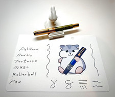 Pelikan Honey Vermeil Tortoise M450 Rollerball Pen with New Pelikan 338 Refill