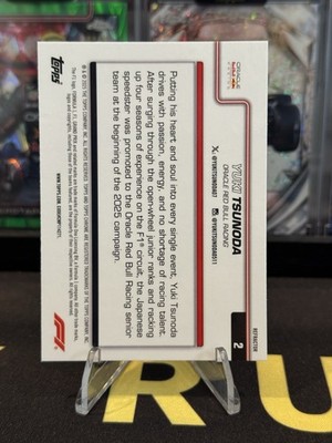 2025 Topps Chrome F1 Yuki Tsunoda Refractor #2 Portrait Red Bull