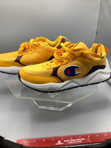 Champion Men's 93Eighteen Shoe Sneaker Colorblock Yellow Lace Up Sz 9.5 - Picture 3 of 7