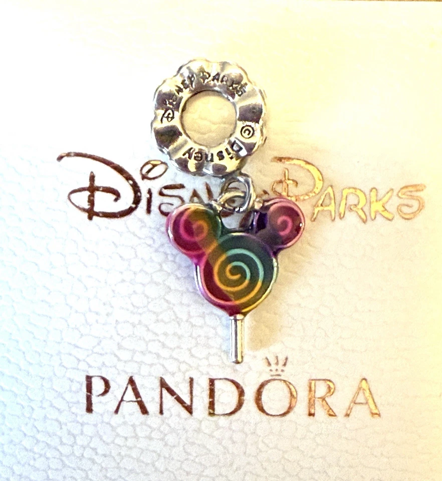Pandora x Disney Parks Exklusive Charm Minnie & Mickey Maus Ohren Lolli Lutscher - Bild 2 von 4