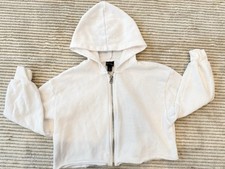 Target Art Class White Zippered Cropped Hoodie Girls Size S 6-7
