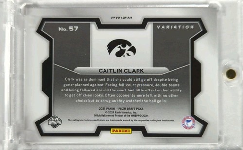 2024 Panini Prizm Draft Picks Caitlin Clark Snakeskin Prizm Variation Rookie SSP - Picture 6 of 10