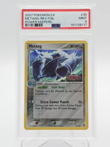METANG 2007 POKEMON EX POWER KEEPERS REVERSE FOIL #35/108 PSA 9 Q7217-2