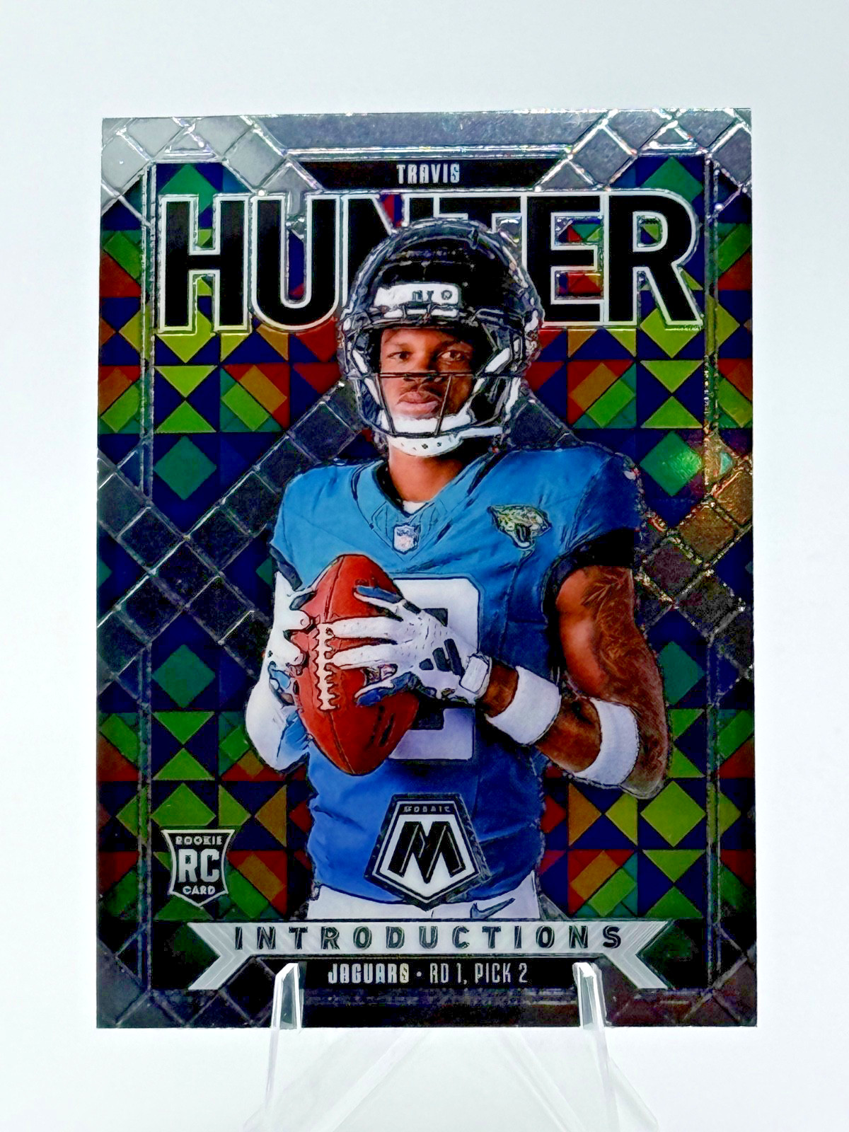 2025 Panini Mosaic Football Travis Hunter Rookie RC Introductions Jacksonville