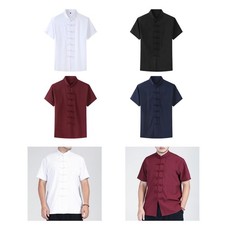 China Kleidung Tang Hemd Kurze Ärmel Kung Fu Kurzarm Hemd Tang Anzug