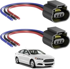 2 PCS 9008 H13 Female Headlight Connector Socket Adapter, Wiring Harness Pigtail