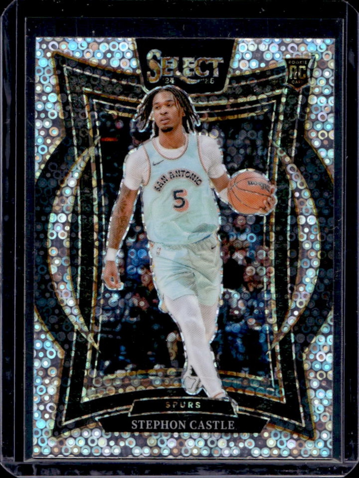 2024-25 Select Stephon Castle Concourse RC Disco Prizm Rookie #72 Spurs