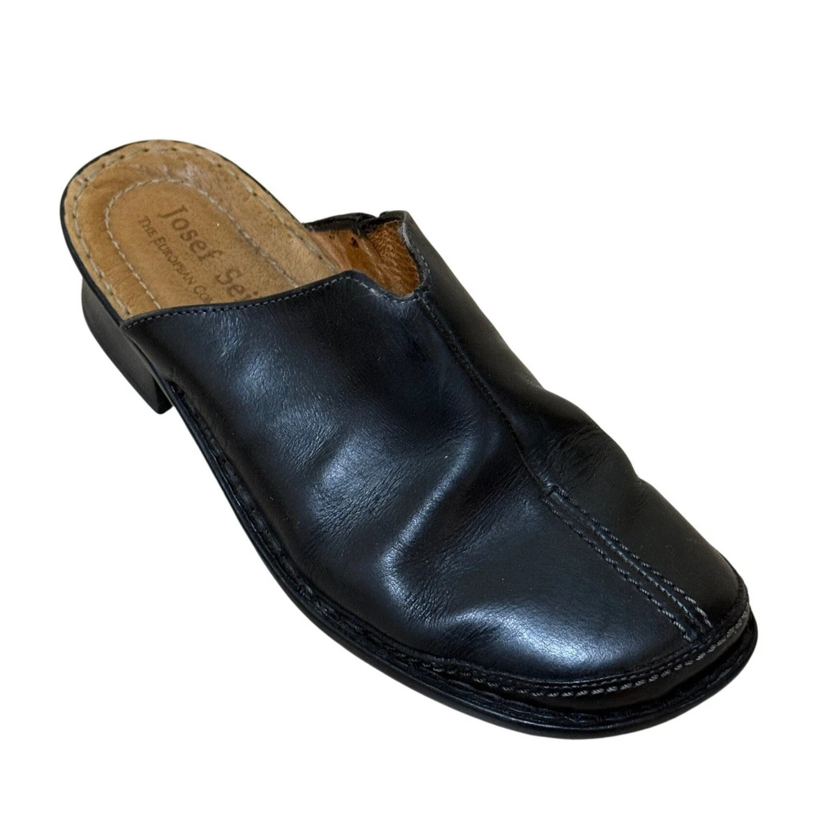 Josef Seibel Oxford Shoes Men\'s Size 42 Black Leather Block Heel Comfort Slip On Amazon.com | Josef Seibel Mens Tyler 33 Derbys, Black Black  main image 3