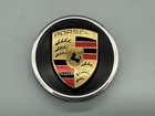 1x top Porsche wheel cover coat of arms colored black satin 9J1601149A