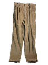 Eddie Bauer Women  s Corduroy Pants Size 16 Tan Pleated High Rise Vintage Style