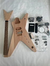 DIY Electric Guitar Kit Dean Dimebag Unfinished Wood  Hardware Parts