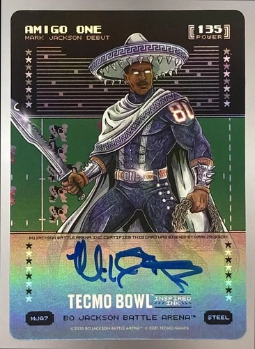 2026 Bo Jackson Battle Arena Amigo One Mark Jackson Battlefoil Autograph 135