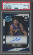 2017-18 Panini Donruss Optic JOSH HART #171 RC Rookie Auto Lakers PSA 10 JMP12