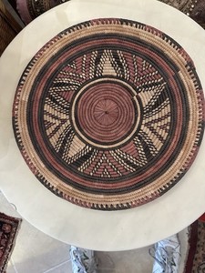 Pair Of Hausa Tribe Vintage Wedding Baskets 14” Two Different