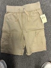 NWT Lucky Brand Youth Khaki Cargo Chino Shorts Boys Size S