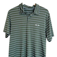 Oakley Golf Polo Green Shirt sz M Performance Outdoor Short Sleeve Athletic