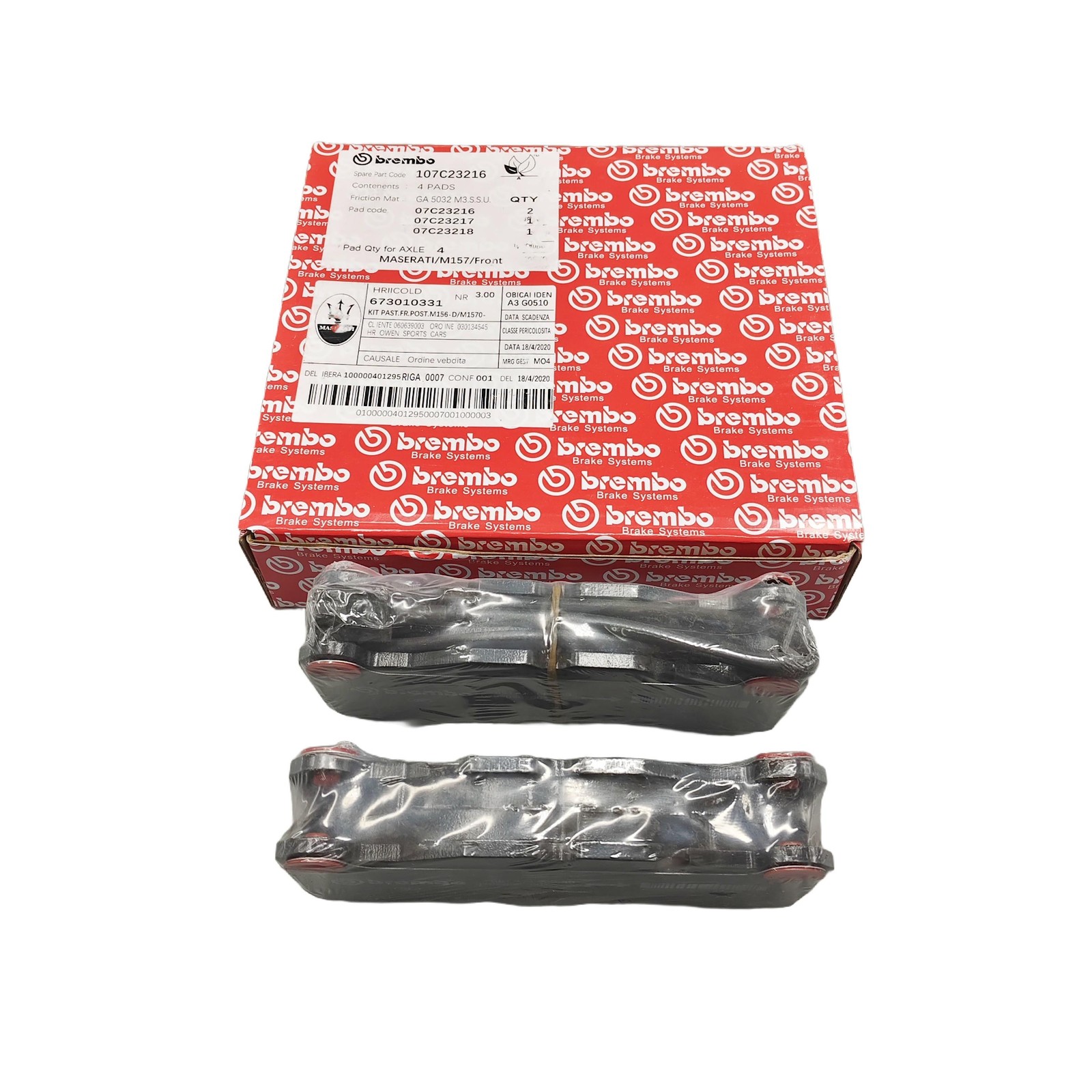 Maserati Ghibli 2013 Front Brake pad sets Set P/N 673010331