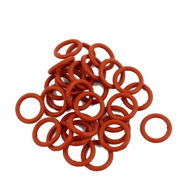 30pcs 13mmx1.9mm heat resistant silicone O ring oil sealing ring gasket red #iw