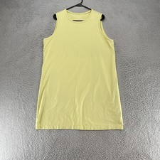 Eileen Fisher Dress Womens XL Yellow Sleeveless Tank Jersey Stretch Made in USA
