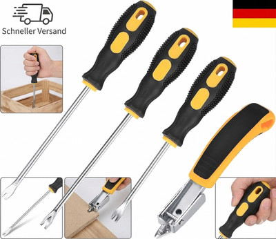 Klammerentferner mit Tack Abzieher Werkzeug, 4 Stück Polster Konstruktion Nagelz