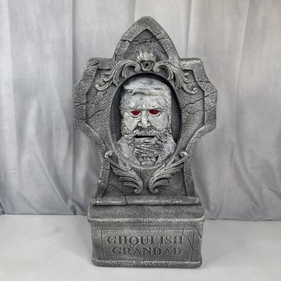 Seasonal Visions international Halloween Tombstone Ghoulish Grandad 24'' READ