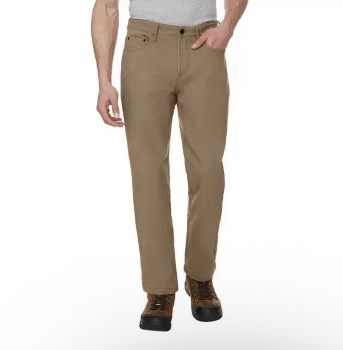 Caterpillar CAT Fleece Lined Canvas Flex Work Utility Pants, Mens