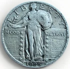 1925 Standing Liberty Silver Quarter Dollar High Grade Coin VF/XF 25c
