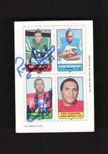 Bobby Bell/Ralph Baker Autograph Signed 1969 Topps 4 in 1 Chiefs