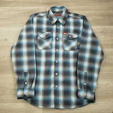 Dixxon Button Down Flannel Shirt Men's Medium 'Lost Coast' Blue Multicolor Plaid
