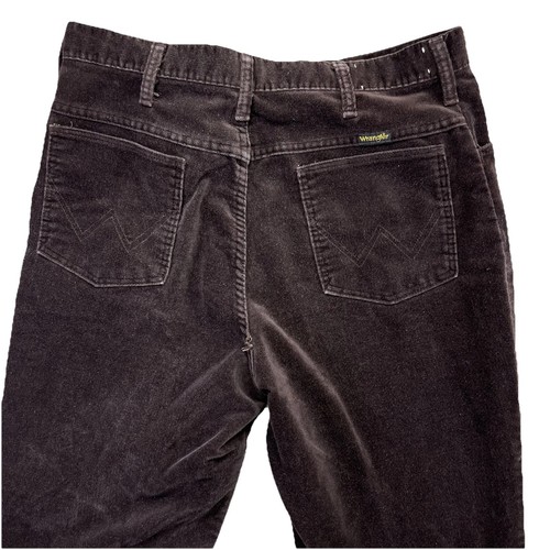 Vintage Wrangler Cordhose Herren 34x30 braun gerades Bein Made USA dünne Wale - Bild 15 von 15